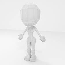 Female Cartoon Low Poly Character Base Mesh 3d Model Low Poly Character Character Base Blender Character Modeling