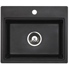 Evier A Encastrer Granit Et Resine Noir Aquarius 1 Cuve Evier Granit Cuisine Leroy Merlin