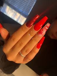 Acrylic nails are artificial nails which are used to make the personality impressed. Pinterest Jaesemaj Red Acrylic Nails Coffin Nails Designs Prom Nails