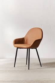 Remy Faux Leather Arm Chair With Images Brown Leather Chairs Faux Leather Dining Chairs Leather Armchair