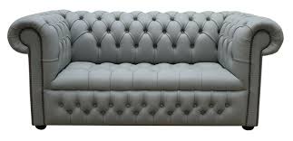 Als klassiker bereichern solche sessel in grau, weiß, schwarz oder. Chesterfield Edwardian 2 Seater Geknopft Sitz Silber Grau Leder Sofa Polsterbank Db Ebay