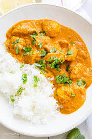 Indian Butter Chicken Recipe Served With Hot Basmati Rice And Naan Bread Garnished With Cila Indian Butter Chicken Butter Chicken Recipe Indian Indian Cooking