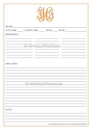 Monogram Recipe Sheet Editable Recipe Card Preppy Template Wedding Elegant Monogram Recipe Book Pdf Fillable Template Personalised Binder Recipe Cards Template Recipe Template For Word Recipe Sheets