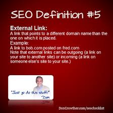 Seo Definition 5 External Link A Link That Points To A Different Domain Name Than The One Shared Finances How To Be Outgoing Search Engine Optimization Seo