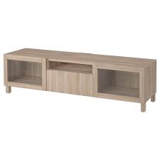 See more of meuble de television on facebook. Besta Tv Bench Grey Stained Walnut Effect Lappviken Stubbarp Grey Stained Walnut Eff Clear Glass Ikea