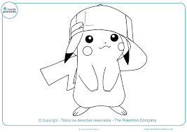 Pikachu Kawaii Para Colorear
