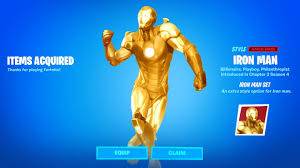 Iron man png and featured image. Fortnite Boss Iron Man Tony Stark Reward Youtube
