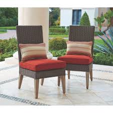 Home Decorators Collection Naples Brown All Weather Wicker Outdoor Armless D In 2020 Comfortable Patio Furniture Patio Dining Chairs Contemporary Outdoor Dining Chairs