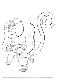 Learn How To Draw Monkey From Kung Fu Panda 3 Kung Fu Panda 3 Step By Step Kung Fu Desenhos Kung Fu Panda