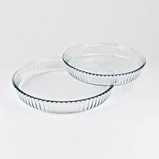 Borcam 1690038 Set De 2 Plats A Tarte Verre A Feu Transparent 32 26 Cm Xcvgfdsdfa3