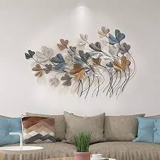 Monkibag Art Design Metal Wall Decorations Metal Wall Art Sculpture Colorful Leaves Designed Wall Wall Sculpture Art Metal Sculpture Wall Art Hanging Wall Art
