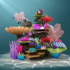 Coral Reef 3d Model Coral Art Ocean Art Projects Coral Reef
