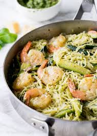 Shrimp Pesto Pasta Recette Avec Images