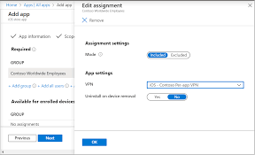 Set Up Per App Vpn For Ios Ipados Devices In Microsoft Intune Azure Microsoft Docs