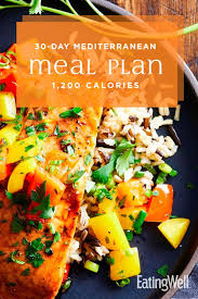30 Day Mediterranean Diet Meal Plan 1 200 Calories Mediterranean Diet Meal Plan Healthy Meal Plans Mediterranean Diet Recipes