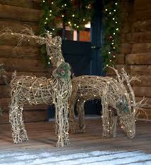 Lighted Rattan Reindeer Outdoor Holiday Decorating Christmas Reindeer Decorations Outdoor Holiday Decor Christmas Decorations Diy Outdoor
