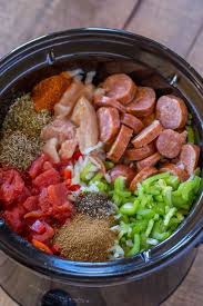 Slow Cooker Jambalaya With Andouille Sausage Chicken And Shrimp Cooked Low And Sl Jambalaya Recipe Crockpot Crockpot Recipes Slow Cooker Slow Cooker Jambalaya