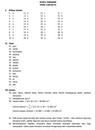 Latihan Soal Dan Kunci Jawaban Pas Kelas 6 Sd Mi Tema 5 Kurikulum 2013 Pendidikan Kewarganegaraan Pendidikan Kewarganegaraan