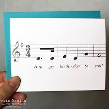 Happy Birthday Song Music Note Card In 2020 Happy Birthday Song Birthday Songs Note Cards