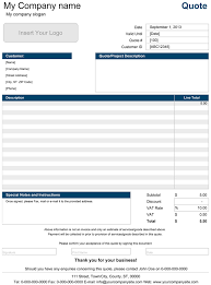 Price Quote Template For Excel Quote Template Quotation Format Quotation Sample