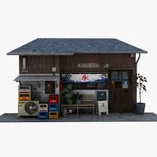 Tokyo Restaurant 3d Model Japanese Buildings Tokyo Architecture Storefront Design