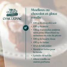 Les Recettes De L Emission Tous En Cuisine De Cyril Lignac Moelleux Au Chocolat Recette Cyril Lignac