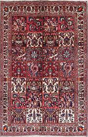 Rug Source One Of A Kind Bakhtiari Garden Design Handmade 7x10 Red Wool Persian Area Rug 9 10 Quot X 6 7 Quot Persian Area Rugs Rugs Area Rugs