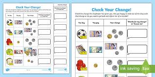 Printable money worksheets counting up to $10. Check Your Change Australian Money Worksheets Teacher Made
