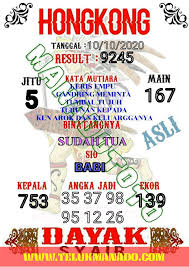 Syair Bocoran Prediksi Hongkong 10 Oktober 2020 Sydney Lottery Lotto