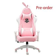 Autofull Pink Gaming Chair With Bunny Gaming Chair Chair Gamer Chair