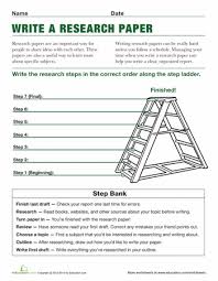 Steps To Writing A Research Paper Worksheet Education Com Research Paper Research Paper Outline Research Writing