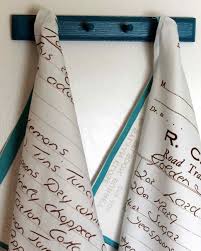 How To Turn Your Handwritten Recipes Into Heirloom Tea Towels Recipe Tea Towel Crafts Tea Towels