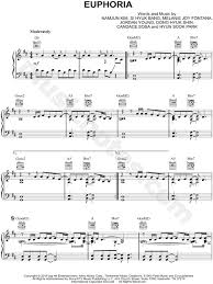 Bts Euphoria Sheet Music Piano Solo In D Major Download Print Sheet Music Printable Sheet Music Digital Sheet Music