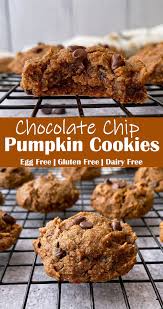 Vegan Pumpkin Chocolate Chip Cookies Paleo Gluten Free Bake It Paleo Recipe In 2020 Pumpkin Chocolate Chip Cookies Pumpkin Chocolate Chip Cookies Easy Healthy Chocolate Chip Cookies
