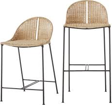 Cb2 January Catalog 2020 Cesta 24 Rattan Counter Stool Rattan Bar Stools Rattan Counter Stools Wicker Bar Stools