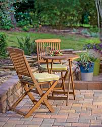 3 Piece Bistro Set Folding Bistro Set Small Wood Bistro Set Small Patio Furniture Outdoor Bistro Set Patio Decor