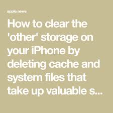 How To Clear The Other Storage On Your Iphone By Deleting Cache And System Files That Take Up Valuable S Iphone Information Iphone Storage Android App Design