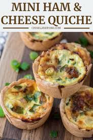 This Mini Ham And Cheese Quiche Consists Of Store Bough Pie Crust And Is Filled With Eggs Milk Ham Cheddar In 2020 Quiche Recipes Quiche Recipes Easy Ham And Cheese