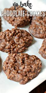 Easy Recipe For No Bake Chocolate Oatmeal Cookies The Peanut Butter With Choco Baking Recipes Cookies Chocolate Oatmeal Cookies Cookies Recipes Chocolate Chip