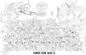 Blank Mlp Comic Con Poster For Coloring My Little Pony Coloring My Little Pony Printable Cute Coloring Pages