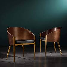 Amazon Com Modway Cooper Faux Leather Dining Armchair Chair Gold Chairs In 2020 Dining Chairs Dining Arm Chair Leather Dining