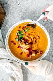 Smokey Spicy Sweet Potato Soup Roasted Sweet Potato Soup Recipe In 2020 Sweet Potato Soup Spicy Sweet Potato Soup Potato Soup
