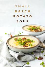Comfort Food In A Bowl A Creamy Flavor Packed Loaded Potato Soup Recipe For Two Large Bowls Or Four Smal In 2020 Loaded Potato Soup Potato Soup Potato Soup Recipe