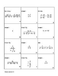 Rational Expressions Card Sort Rational Expressions Simplifying Rational Expressions Teaching Math