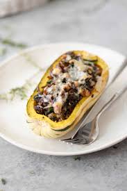 Wild Rice And Kale Stuffed Delicata Squash Delish Knowledge Recipe Delicata Squash Recipe Delicata Squash Wild Rice