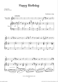 Free Happy Birthday Sheet Music For Piano Voice Or Other Instruments Happy Birthday Piano Sheet Music Happy Birthday Music