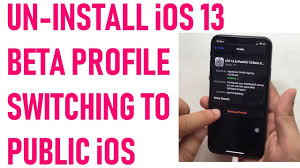 Uninstall Or Remove Ios 13 Beta Profile On Iphone Ipad Switch Ios 13 Beta To Public Youtube