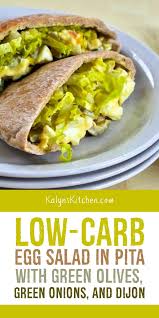 I Loved This Version Of Egg Salad In Pita With Green Olives And Dijon And I Make This With In 2020 Low Carb Dinner Recipes Low Carb Egg Recipes Best