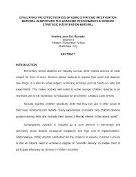 Action Research For Strategic Intervention Materials Action Research Research Paper Research