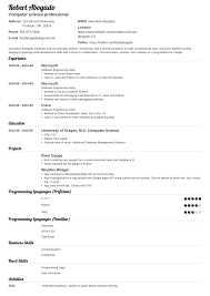 You did the jobs below for fun or for free, but they still count as experience. Computer Science Cs Resume Example Template Guide
